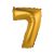 Arany Gold Matt 7-es mini szám fólia lufi 35 cm