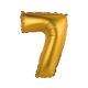 Arany Gold Matt 7-es mini szám fólia lufi 35 cm