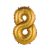 Arany Gold Matt 8-as mini szám fólia lufi 35 cm