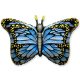Butterfly Blue, Pillangó fólia lufi 61 cm