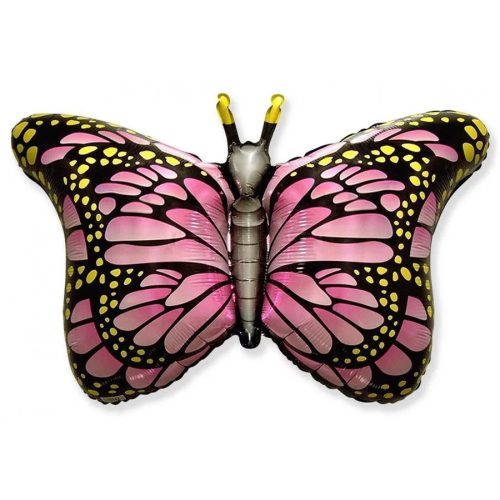 Butterfly Pink, Pillangó fólia lufi 61 cm