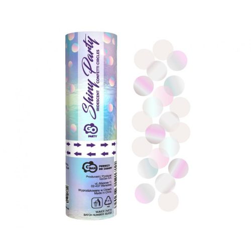 Színes Shiny Party konfetti kilövő 15 cm