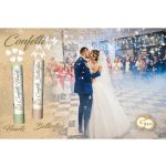 Szív White Hearts konfetti kilövő 30 cm