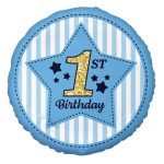 Első születésnap Blue fólia lufi 36 cm
