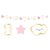 Első születésnap Pink 1st Birthday mini girland 120 cm
