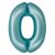Kék 0-ás Light Blue Mat szám fólia lufi 76 cm