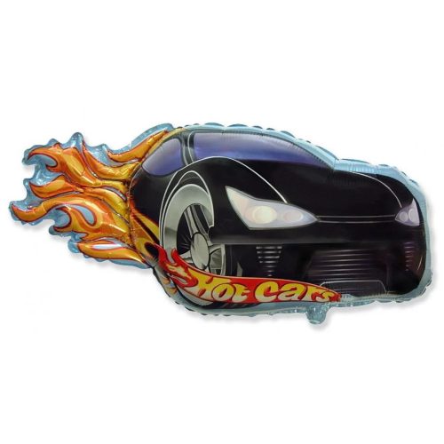 Hot Cars Black fólia lufi 61 cm
