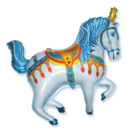 Circus Horse Blue, Lovas fólia lufi 61 cm