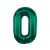 Zöld B&C Bottle Green 0-ás szám fólia lufi 85 cm