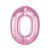 Rózsaszín 0-ás Light Pink szám fólia lufi 92 cm