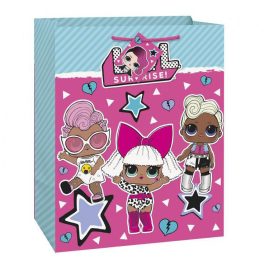 LOL Surprise Star ajándéktasak, ajándékzacskó 33x26 cm