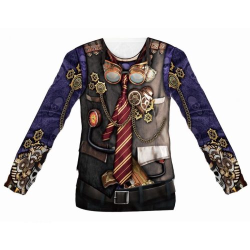 Kalóz Skull 3D férfi póló, felső L