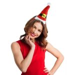 Mikulás sapka Santa fejpánt 11x19 cm 