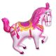 Circus Horse Pink, Lovas fólia lufi 61 cm