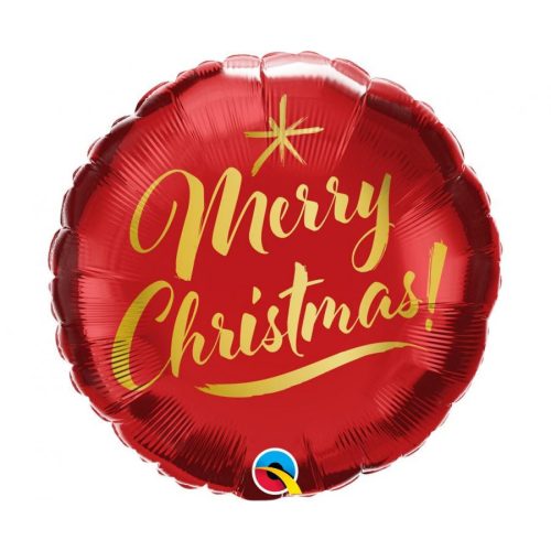 Karácsonyi Merry Christmas Red fólia lufi 46 cm