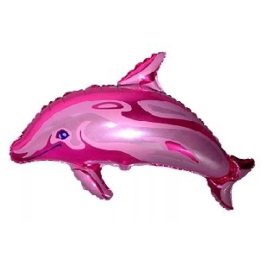 Dolphin Pink, Delfin fólia lufi 61 cm
