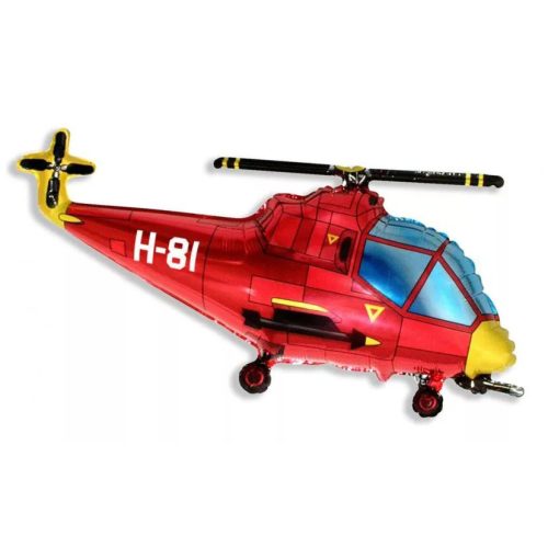 Helicopter Red, Helikopter fólia lufi 61 cm