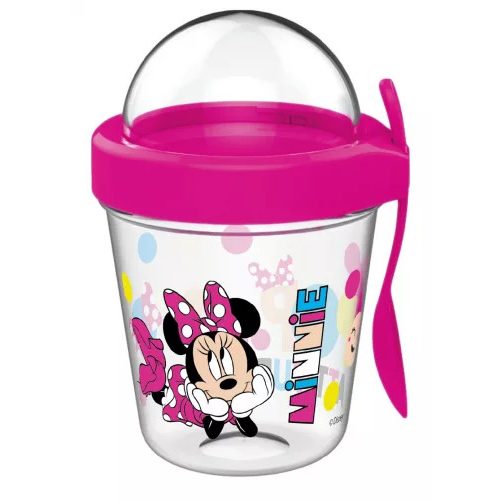 Disney Minnie pohár snack tartó fedéllel és kanállal 350 ml 