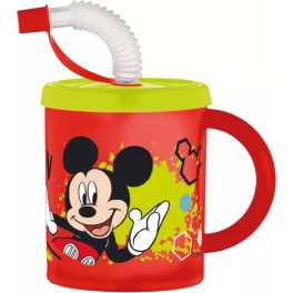 Disney Mickey szívószálas bögre, műanyag 210 ml 
