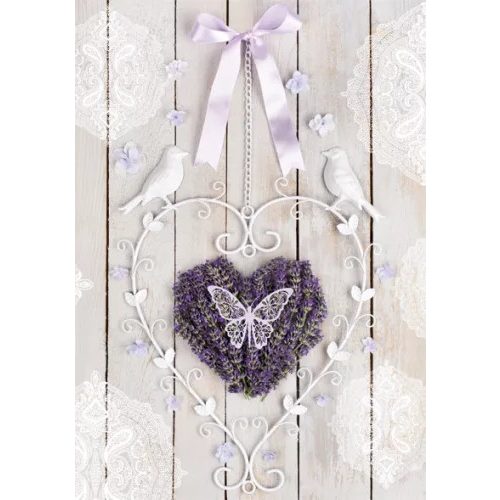 Levendula Heart A/4 gumis mappa 