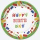 Happy Birthday Building Blocks papírtányér 8 db-os 22,7 cm