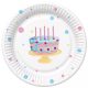 Happy Birthday Cake with Balloons papírtányér 8 db-os 22,7 cm 