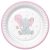 Baby elefánt Pink Balloon papírtányér 8 db-os 22,7 cm