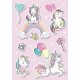 Unikornis Balloon A/4 gumis mappa  