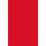 Piros White Dots papír asztalterítő 120x180 cm