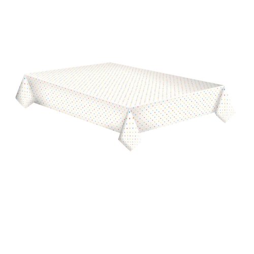 Színes Pastel Dots papír asztalterítő 120x180 cm