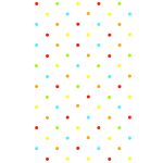 Színes Pastel Dots papír asztalterítő 120x180 cm