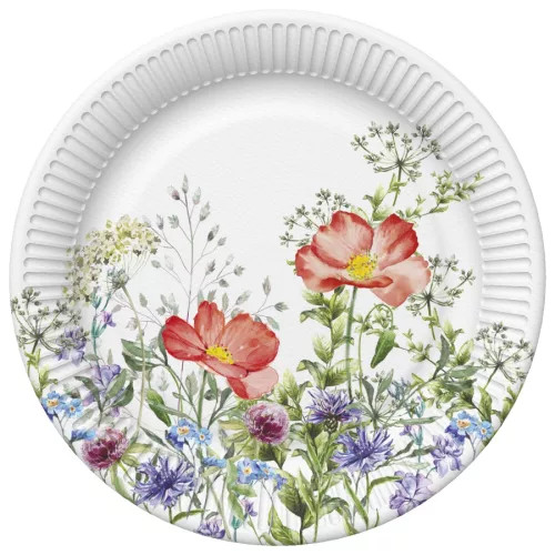 Virág Meadow in June papírtányér 8 db-os 22,7 cm 