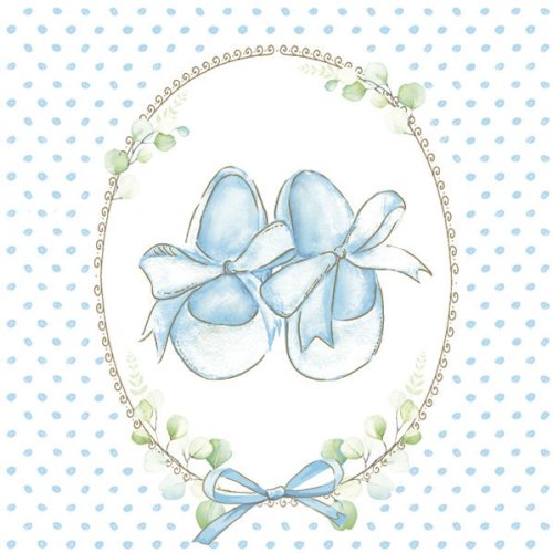 Babaváró Baby Slippers Blue szalvéta 20 db-os 33x33 cm