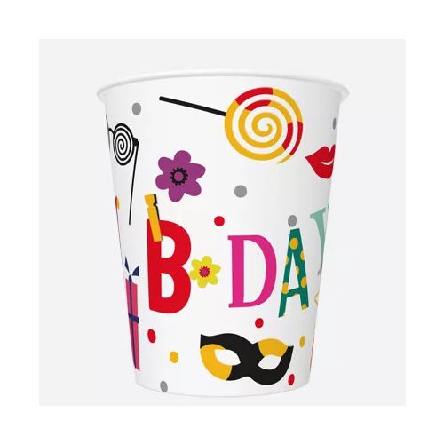 Happy Birthday Funny papír pohár 8 db-os 250 ml 