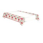 Karácsonyi Poinsettia papír asztalterítő 120x180 cm