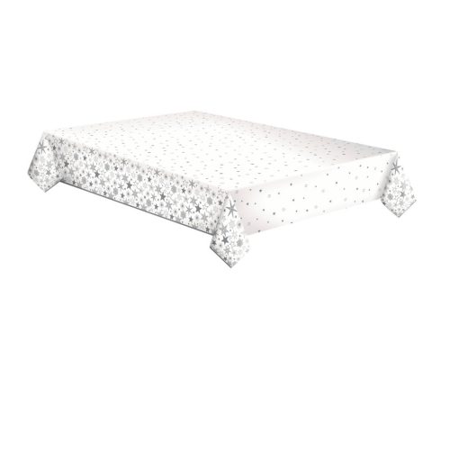 Karácsonyi Silver Stars papír asztalterítő 120x180 cm