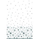 Karácsonyi Silver Stars papír asztalterítő 120x180 cm