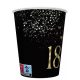  Happy Birthday 18 Golden Champagne papír pohár 8 db-os 250 ml 