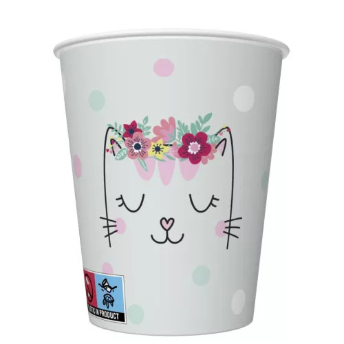 Cicás Flowers Wreath papír pohár 8 db-os 250 ml 