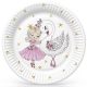 Balett, Balerina With Swan papírtányér 8 db-os 22,7 cm
