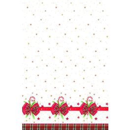 Karácsonyi Checked Bow papír asztalterítő 120x180 cm