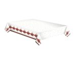 Karácsonyi Checked Bow papír asztalterítő 120x180 cm