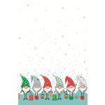 Karácsonyi Funny Gnomes papír asztalterítő 120x180 cm