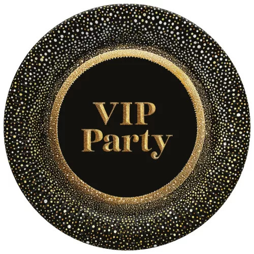 Party Gold VIP papírtányér 8 db-os 22,7 cm 