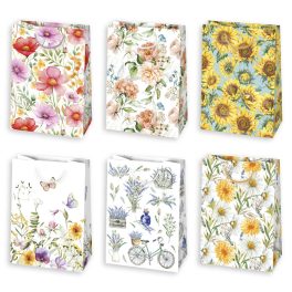   Virág Wildflowers papír ajándéktasak, ajándékzacskó 23x32x11 cm