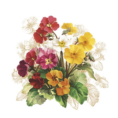 Virág Vintage Primrose szalvéta 20 db-os 33x33 cm