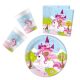  Unicorn Castle, Unikornis party szett 36 db-os 20 cm-es tányérral