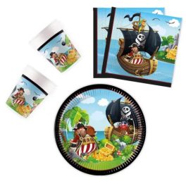   Island Pirates, Kalóz party szett 36 db-os 23 cm-es tányérral
