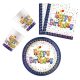  Multicolor Happy Birthday party szett 36 db-os 20 cm-es tányérral