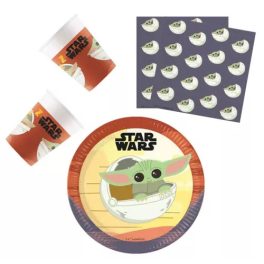    Star Wars Mandalorian party szett 36 db-os 23 cm-es tányérral